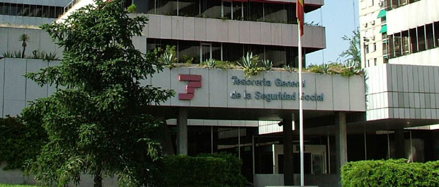 Fachada del edificio de la Tesorería General de la Seguridad Social