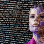 Mujer con inteligencia artificial